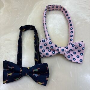 Kids Bow Tie Set - Pink and Navy